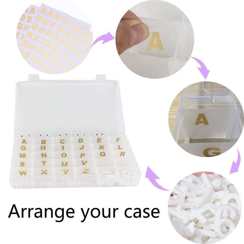 Sivya 36 Grid Plastic Organizer Container Box with Adjustable dividers,Great for Your Letter Board with Stickers - Image 5